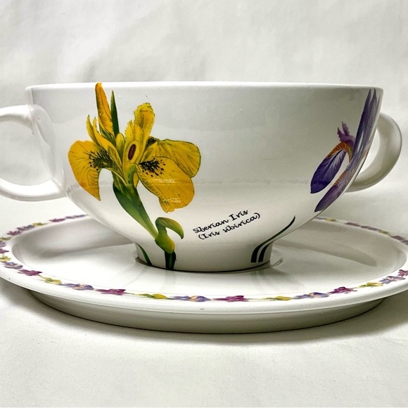 Iris Soup bowl with saucer.Like new. - Picture 5 of 12